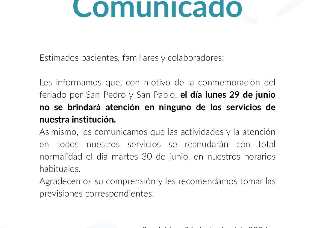 Comunicado institucional – IPOR