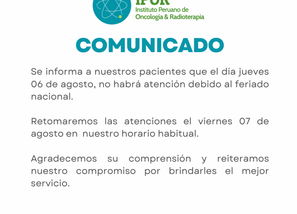 comunicado feriado jueves 06 de agosto